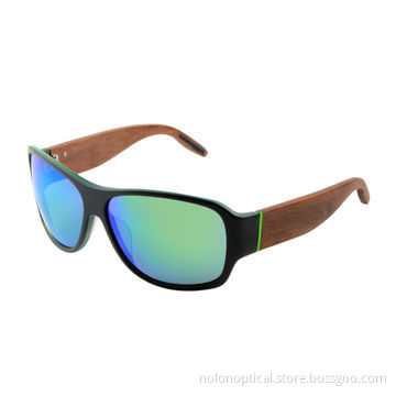 2014 fashion coating sunglasses for men with the wood temple